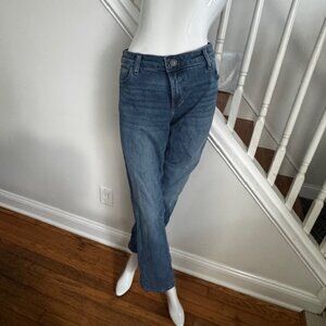 Kut from the Kloth Catherine Boyfriend Jeans Cropped Size 14